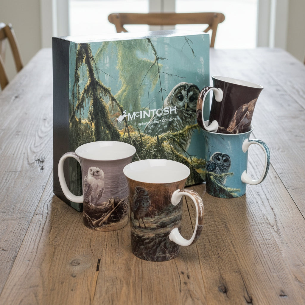 Ensemble de 4 tasses Bateman Hiboux