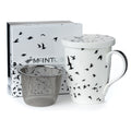 Bird Silhouette Tea Mug w/ Infuser and Lid
