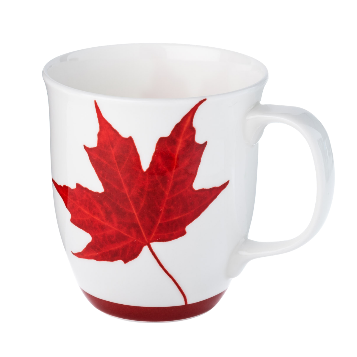 Canada Java Mug in fine bone china, front view, handle right