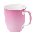 Ballerina Pink Java mug, 12.5 oz (375 ml) fine bone china coffee mug, soft pink colour, front view handle right