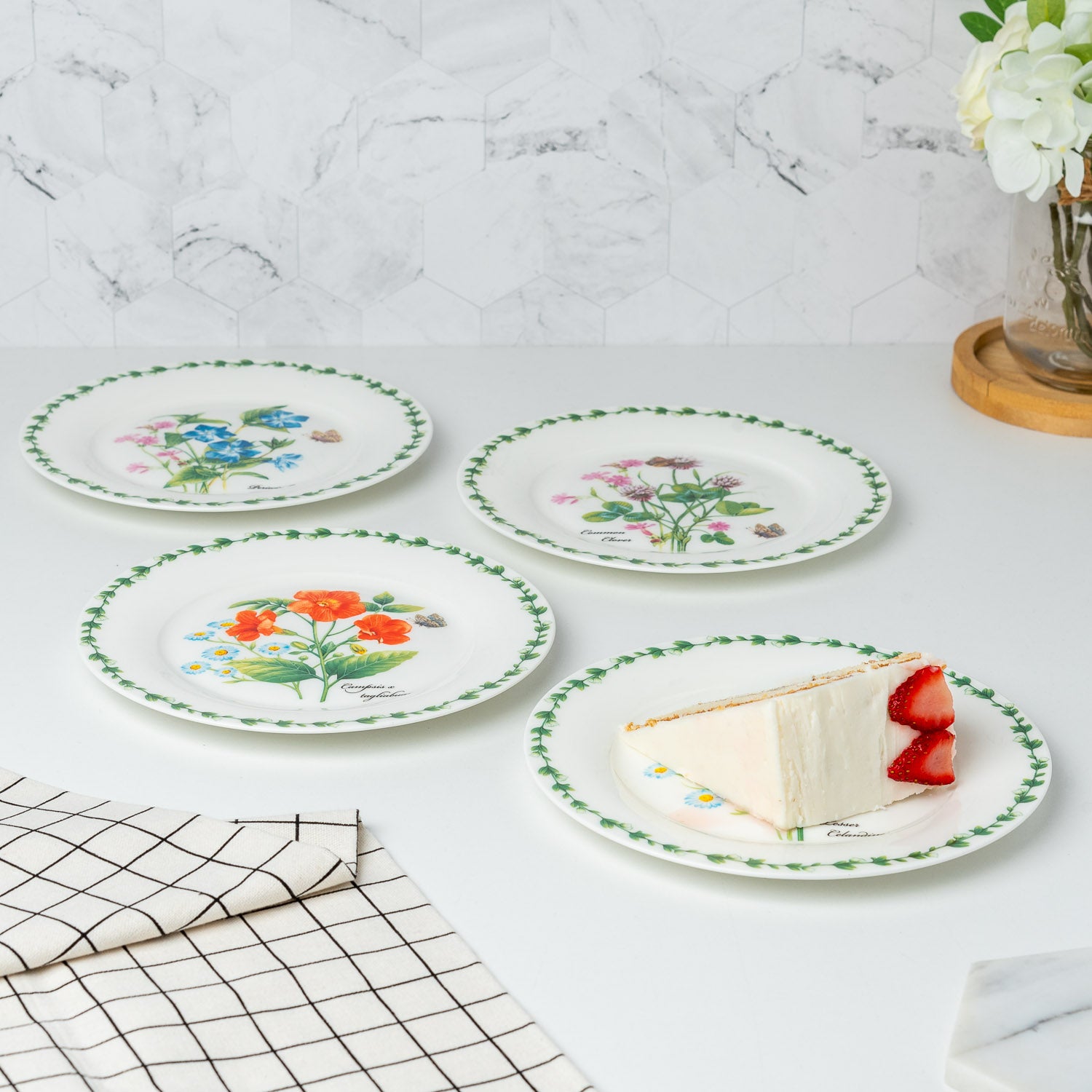 Garden Meadow set of 4 Dessert Plates