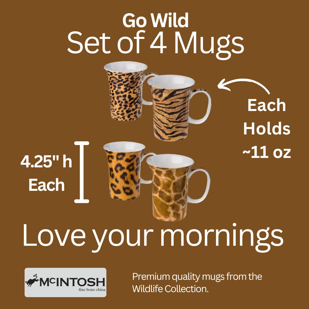 Go Wild ensemble de 4 tasses