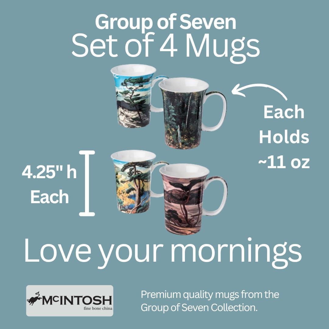 Groupe des Sept ensemble de 4 tasses