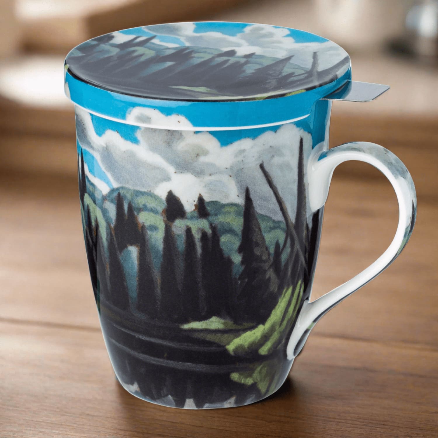  Harris Lake in Algonquin Park Tasse à thé avec infuseur et couvercle