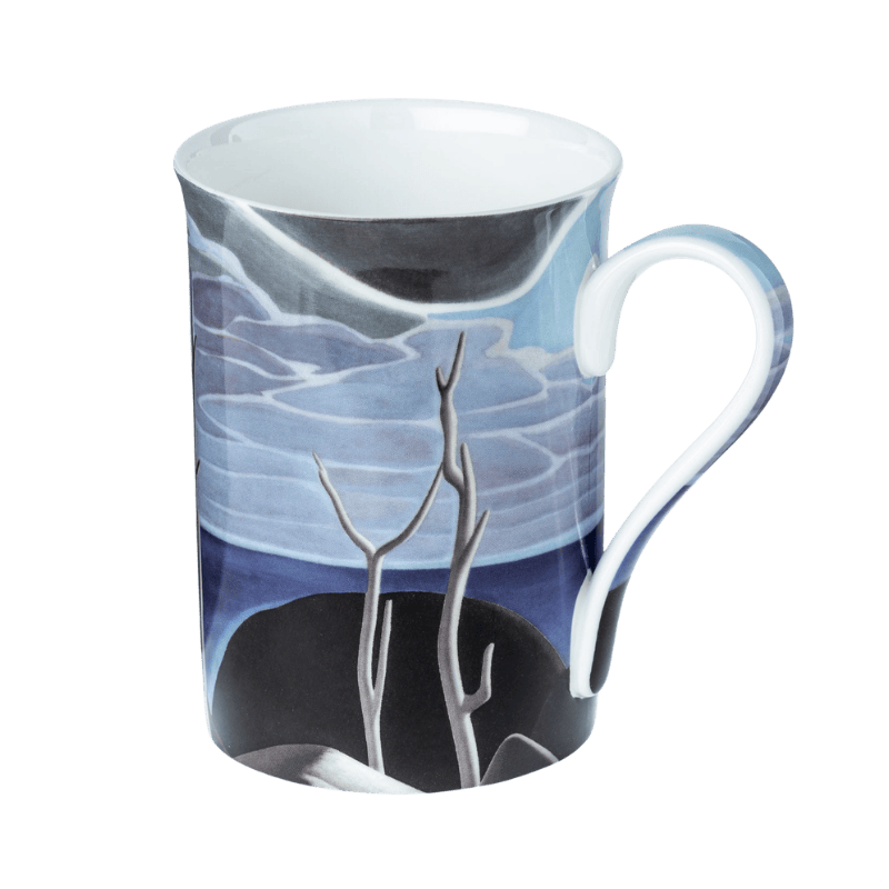 Lake Superior Lawren S Harris painting mug fine bone china 12.5 oz Classico mug, front view handle right