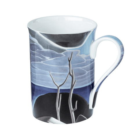 Lake Superior Lawren S Harris painting mug fine bone china 12.5 oz Classico mug, front view handle right