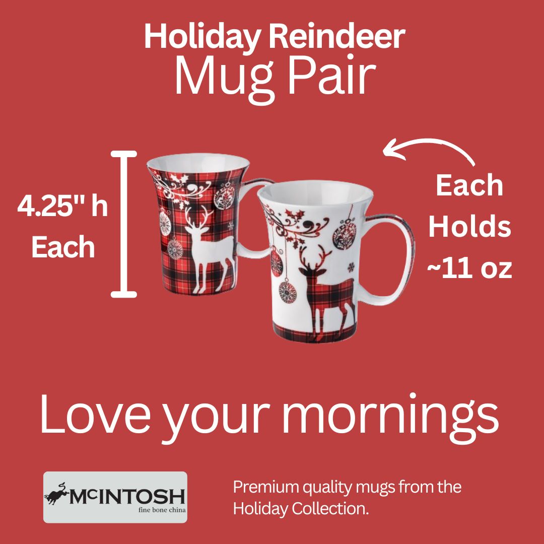 Ensemble de tasses Rennes de Noël
