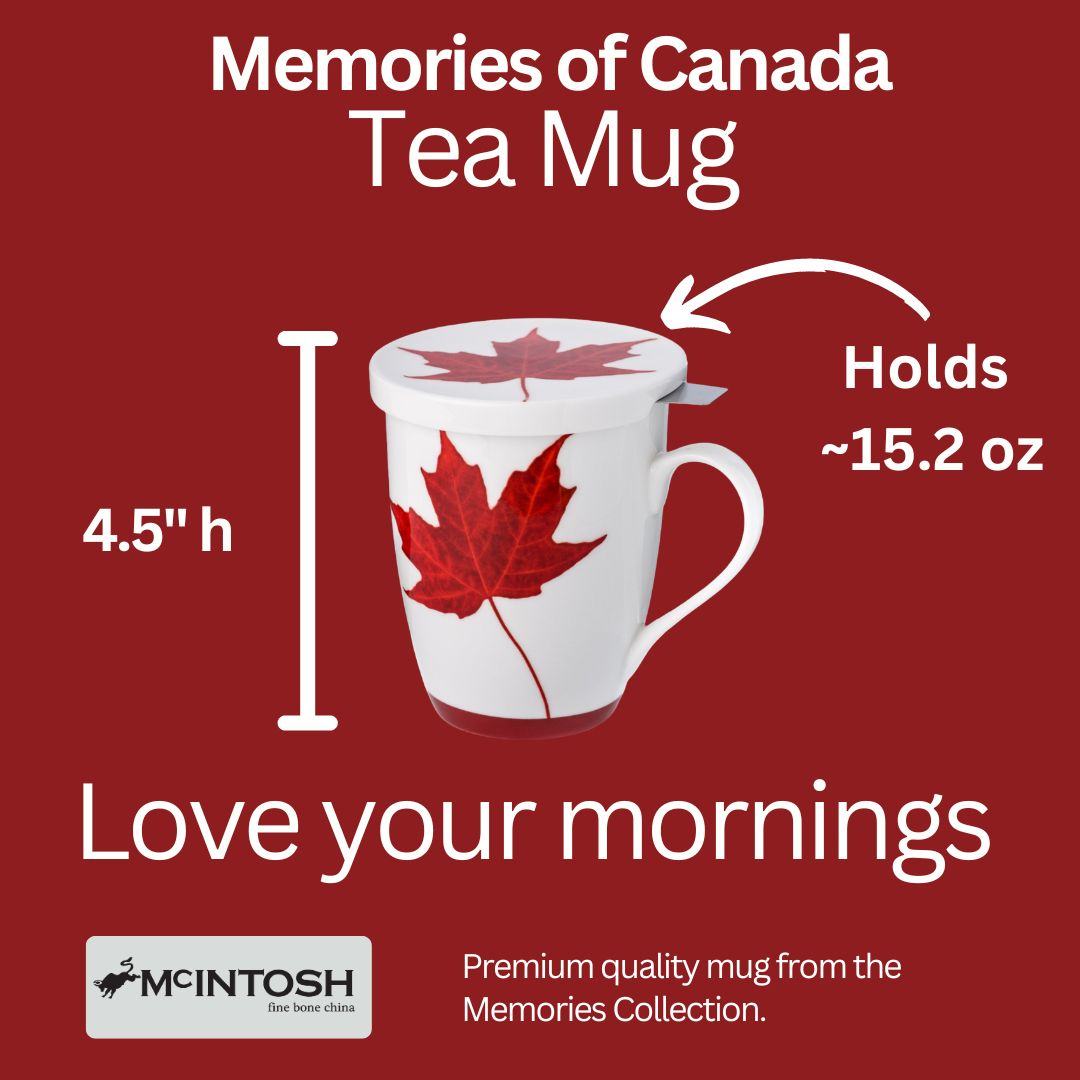 Tasse à thé souvenirs du Canada avec infuseur et couvercle