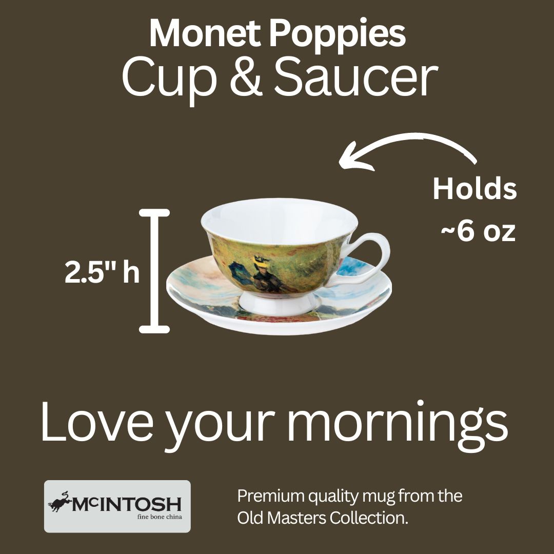 Monet Poppies Cup & Saucer