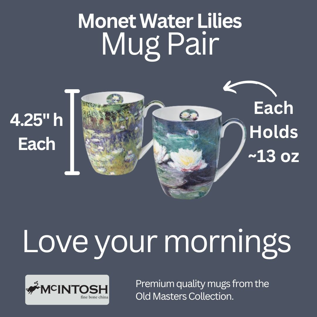 Paire de mugs Nymphéas Monet