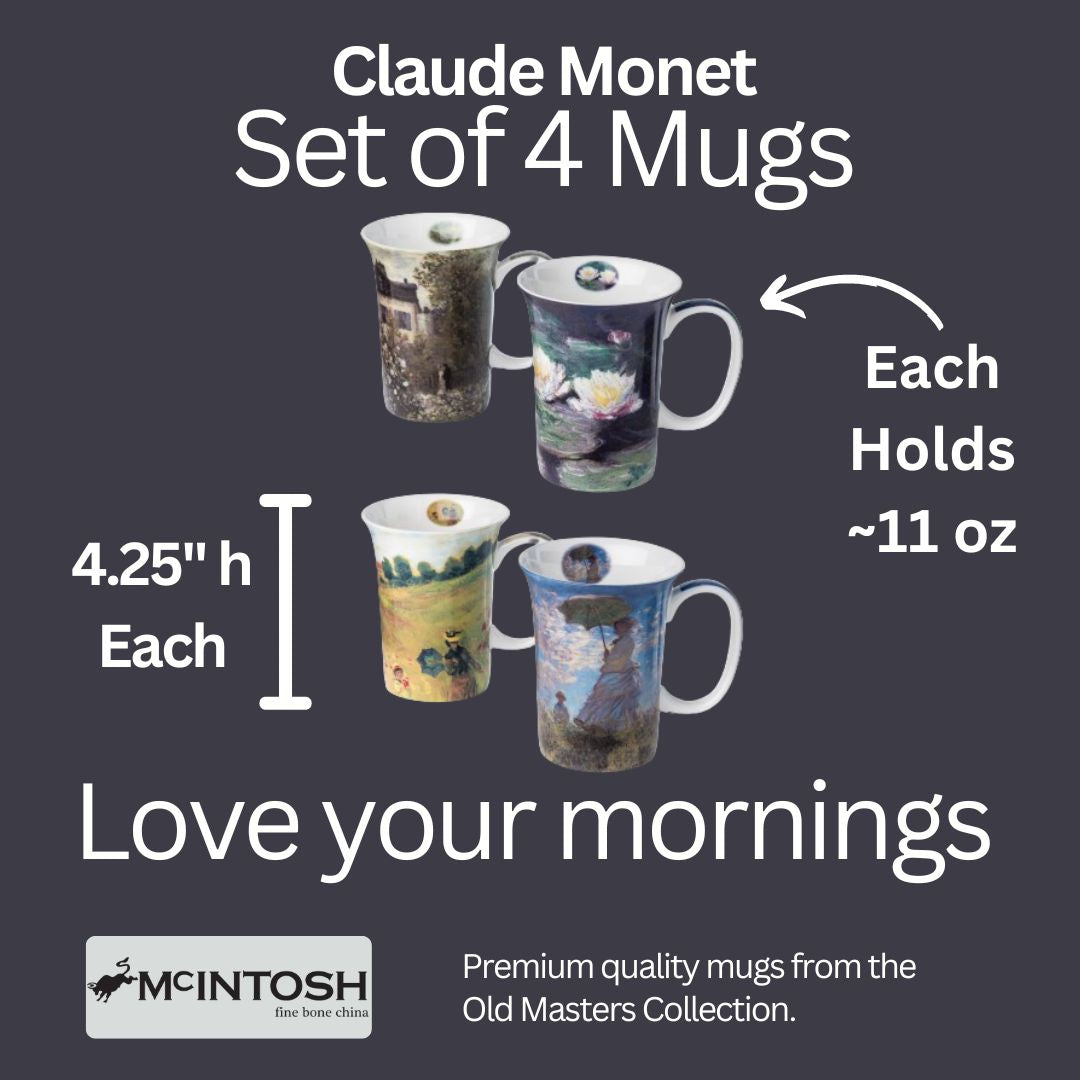 Ensemble de 4 tasses Monet