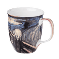 Edvard Munch The Scream Java Mug in fine bone china, front view, handle right