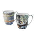 Pierre-Auguste Renoir Boating Scenes mug pair fine bone china 12.5 oz (375 ml) McIntosh Mugs front view, handle right