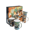 Pierre-Auguste Renoir mug set La Grenouillere Luncheon of the Boating Party Boating on the Seine Dance at Le Moulin de la Galette fine bone china 11 oz (325 ml) McIntosh Mugs front view
