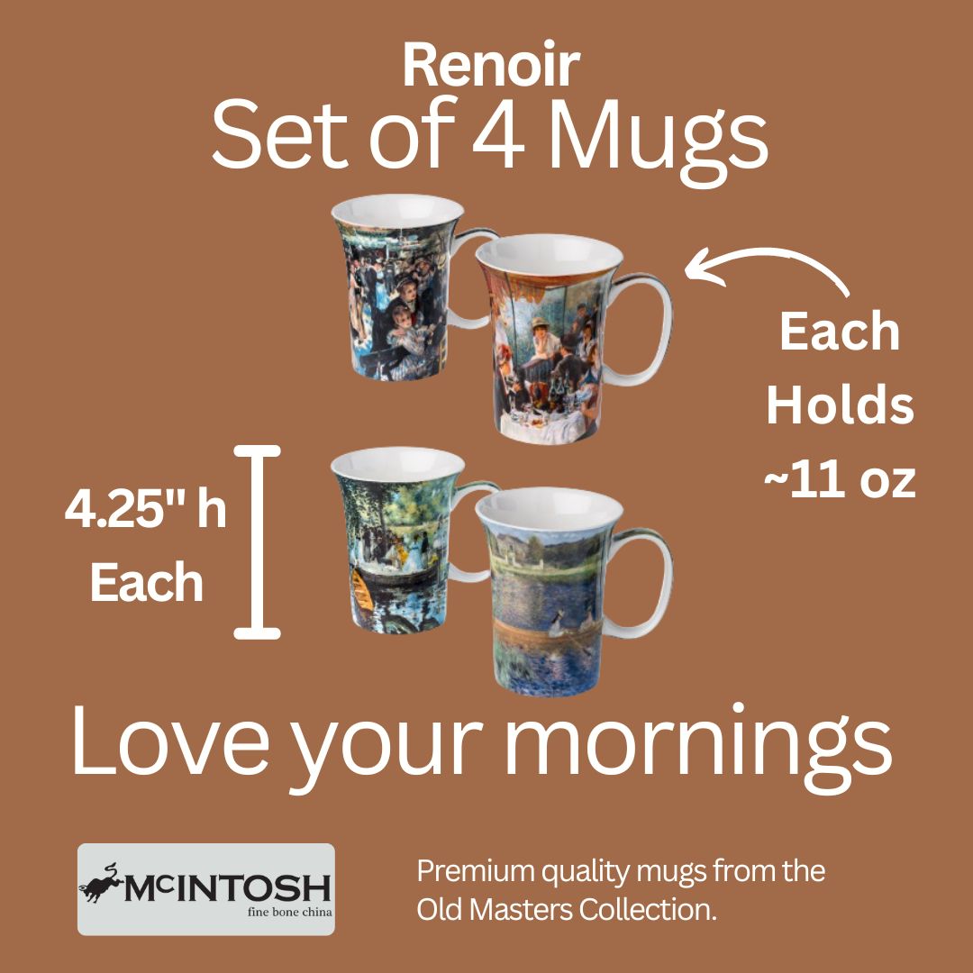 Ensemble de 4 tasses Renoir