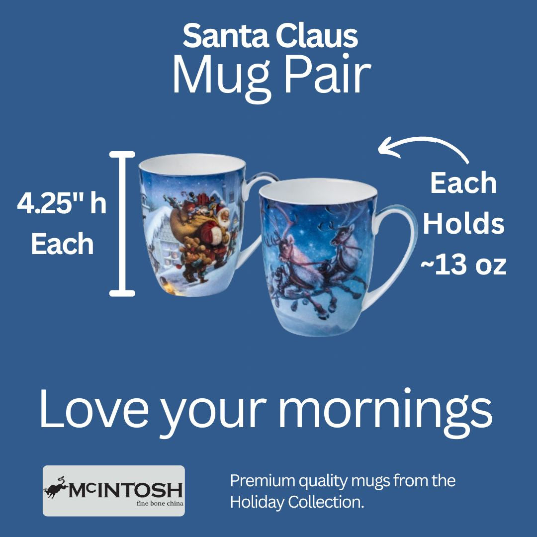 Paire de tasses Père Noël