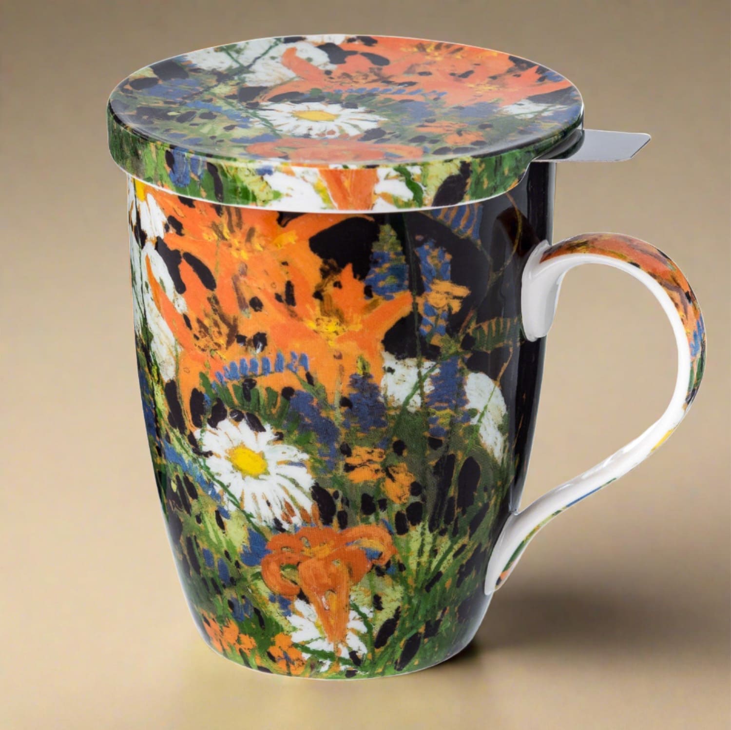 Tasse à thé Thomson Marguerites avec infuseur et couvercle