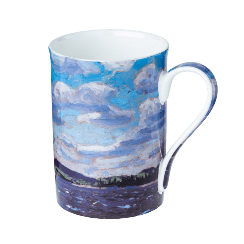 A Northern Lake Tom Thomson painting mug fine bone china 12.5 oz Classico mug, front view handle right