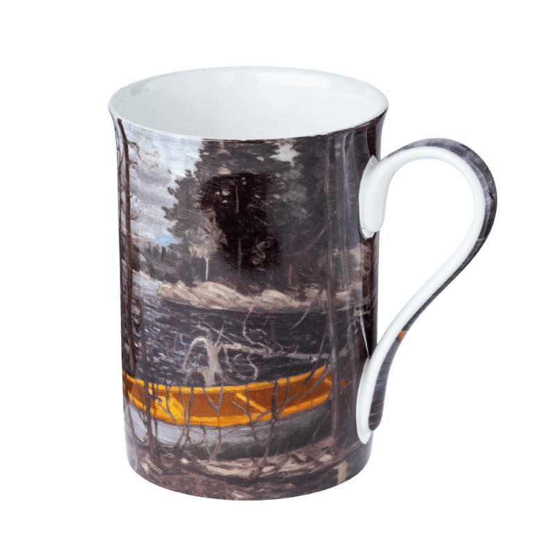 The Canoe Tom Thomson painting mug fine bone china 12.5 oz Classico mug, front view handle right