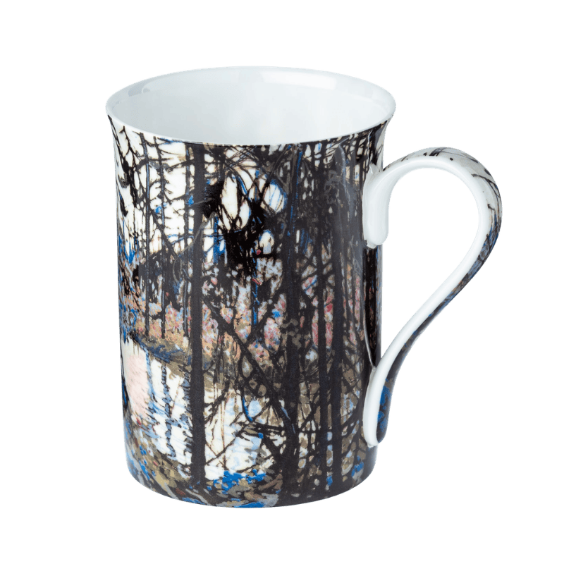 Northern River Study Tom Thomson painting mug fine bone china 12.5 oz Classico mug, front view handle right