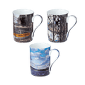 Tom Thomson Classico mug set The Canoe A Northern Lake Northern River Study fine bone china 12.5 oz (375 ml) McIntosh Mugs front view