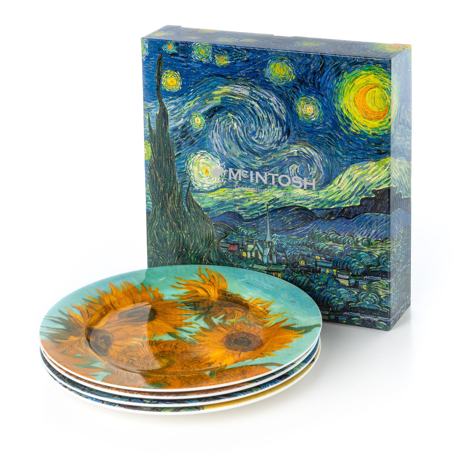 Van Gogh set of 4 Dessert Plates