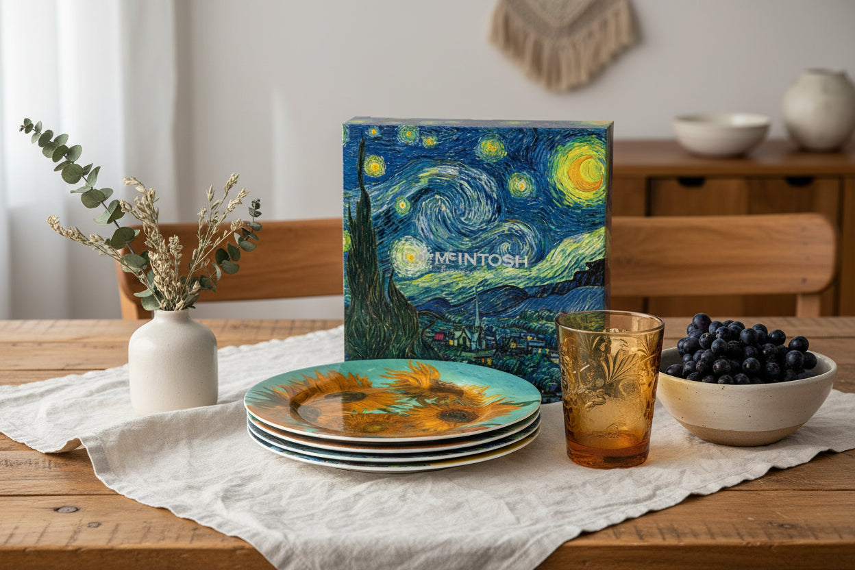 Van Gogh set of 4 Dessert Plates