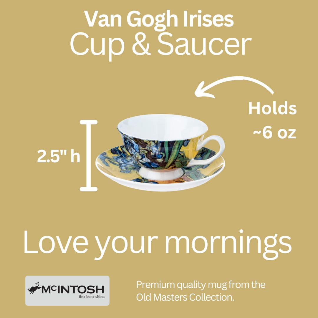 Tasse et soucoupe Les Iris de Van Gogh