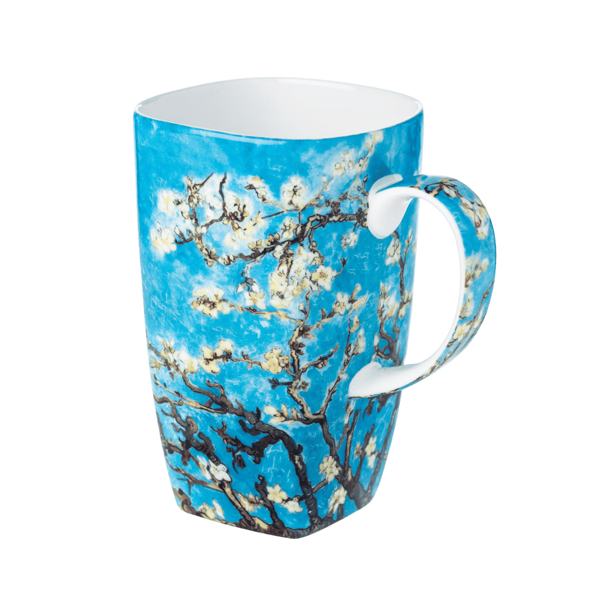 Van Gogh Almond Blossom Grande mug, 19.6 oz (580 ml) fine bone china mug, front view, handle right
