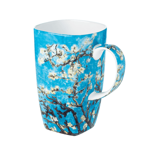 Van Gogh Almond Blossom Grande mug, 19.6 oz (580 ml) fine bone china mug, front view, handle right