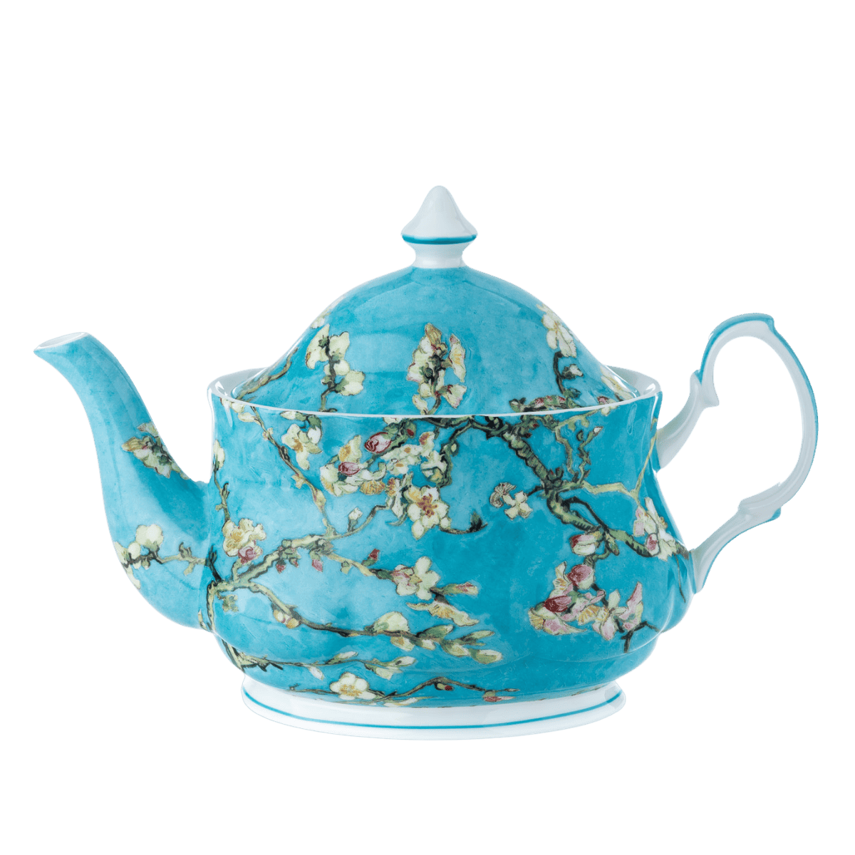 Van Gogh Almond Blossom Teapot in fine bone china, six cups capacity