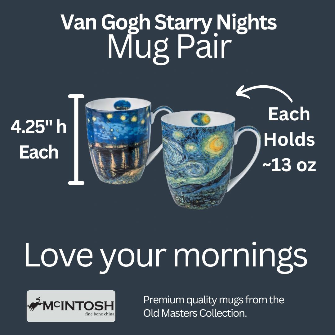 Paire de tasses Van Gogh Nuits étoilées