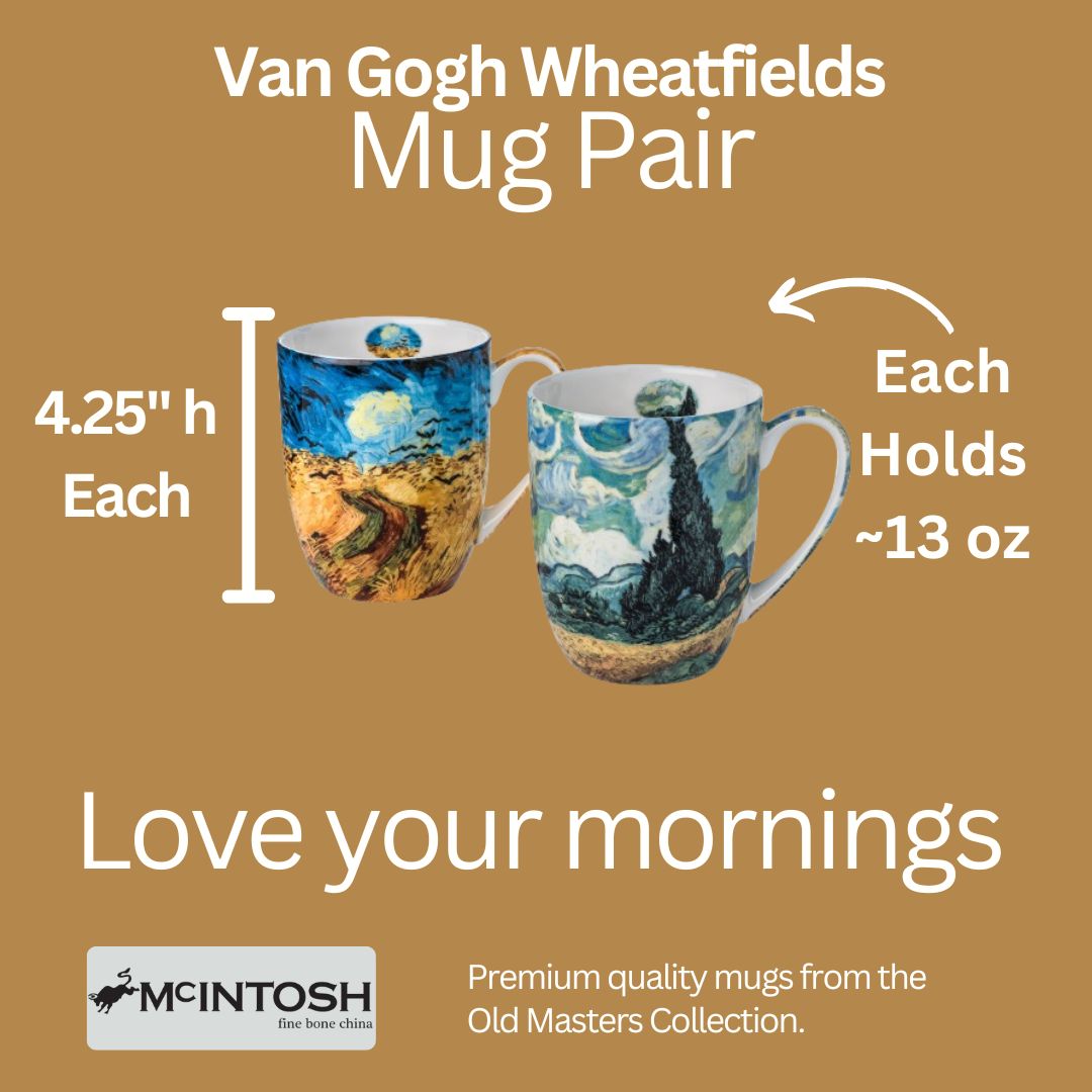 Paire de mugs Van Gogh Champs de blé