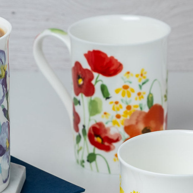 Aquarelles rouges tasse classico