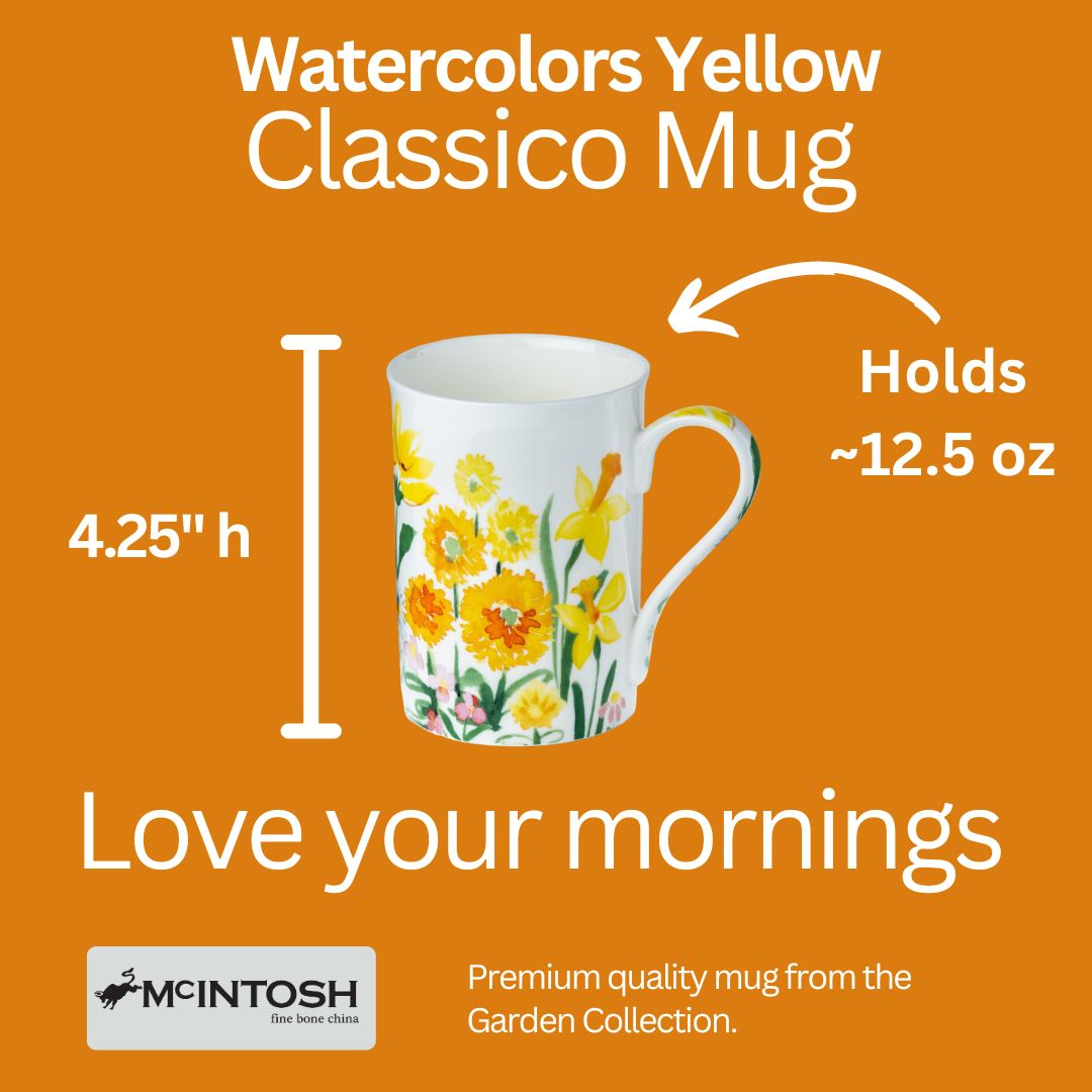 Aquarelles jaunes tasse classico