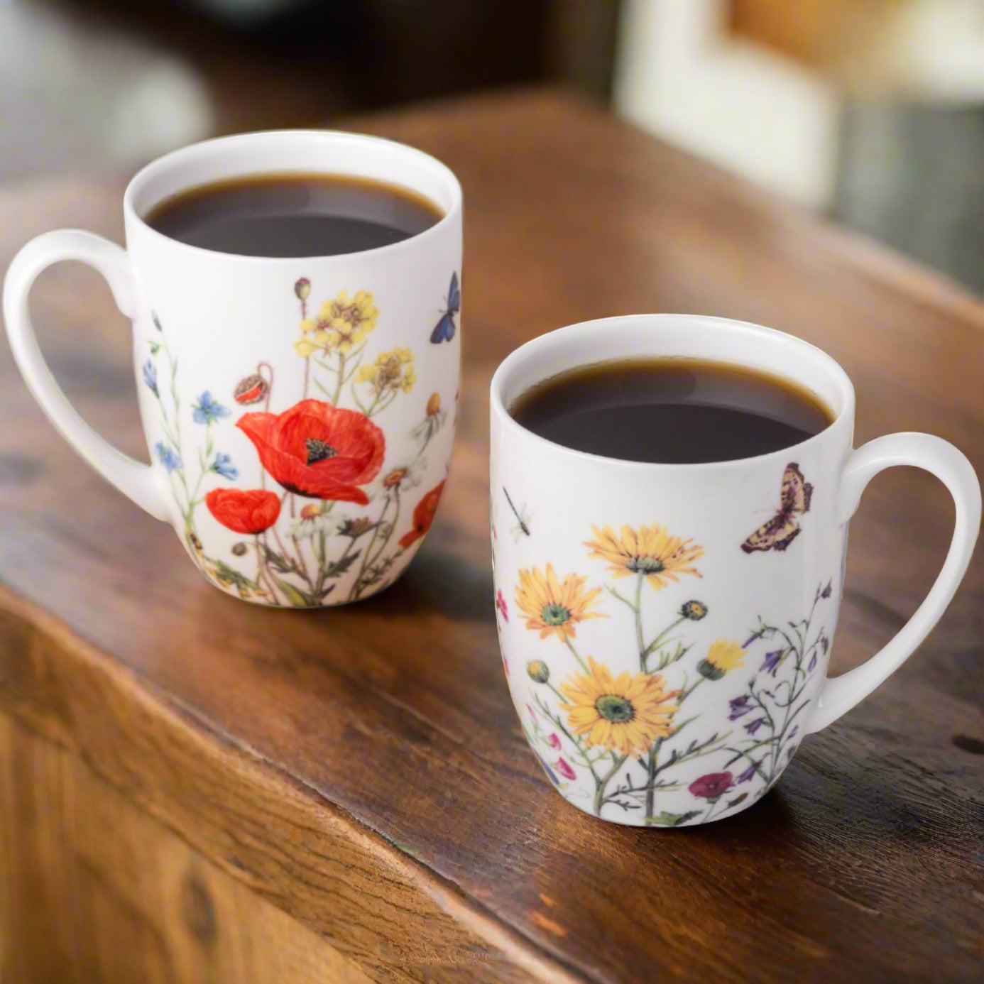 Paire de tasses Fleurs sauvages