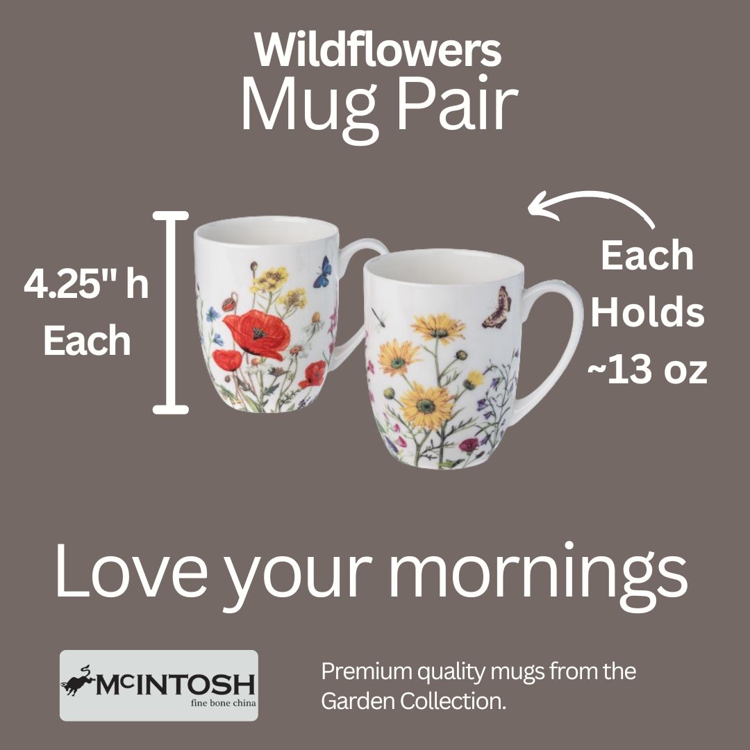 Paire de tasses Fleurs sauvages