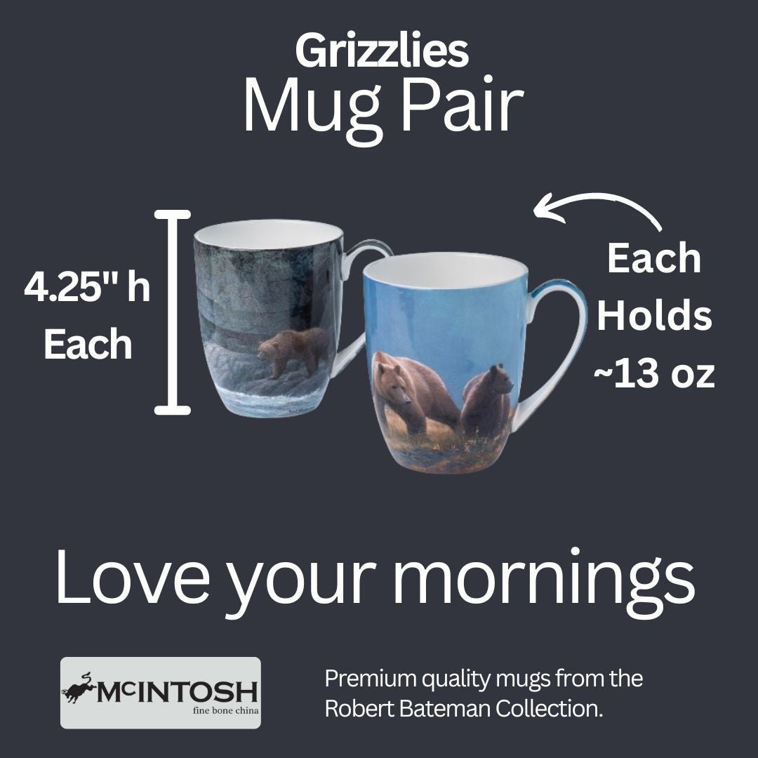 Bateman Grizzlies Mug Pair - McIntosh Shop
