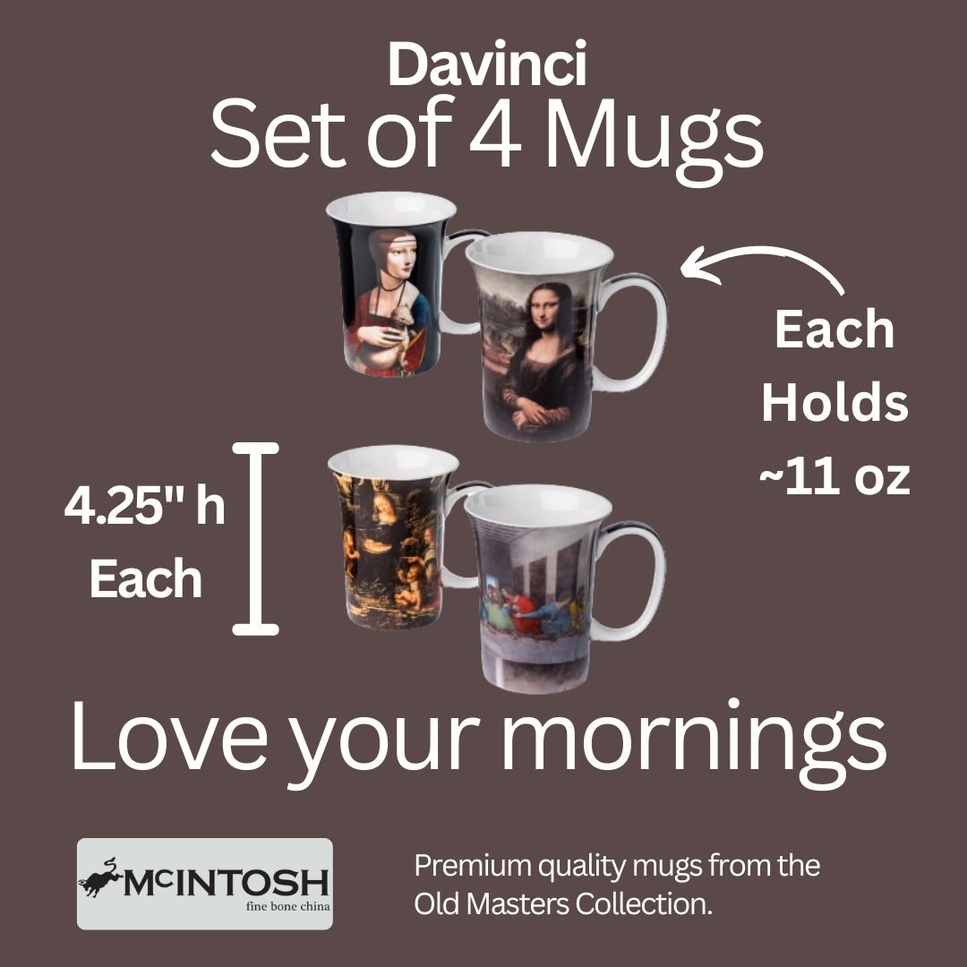 Davinci set of 4 Mugs - McIntosh Shop