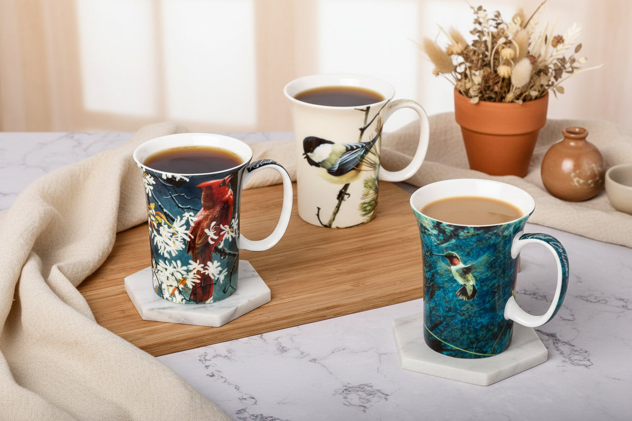 Ensemble de 3 tasses Amis à plumes