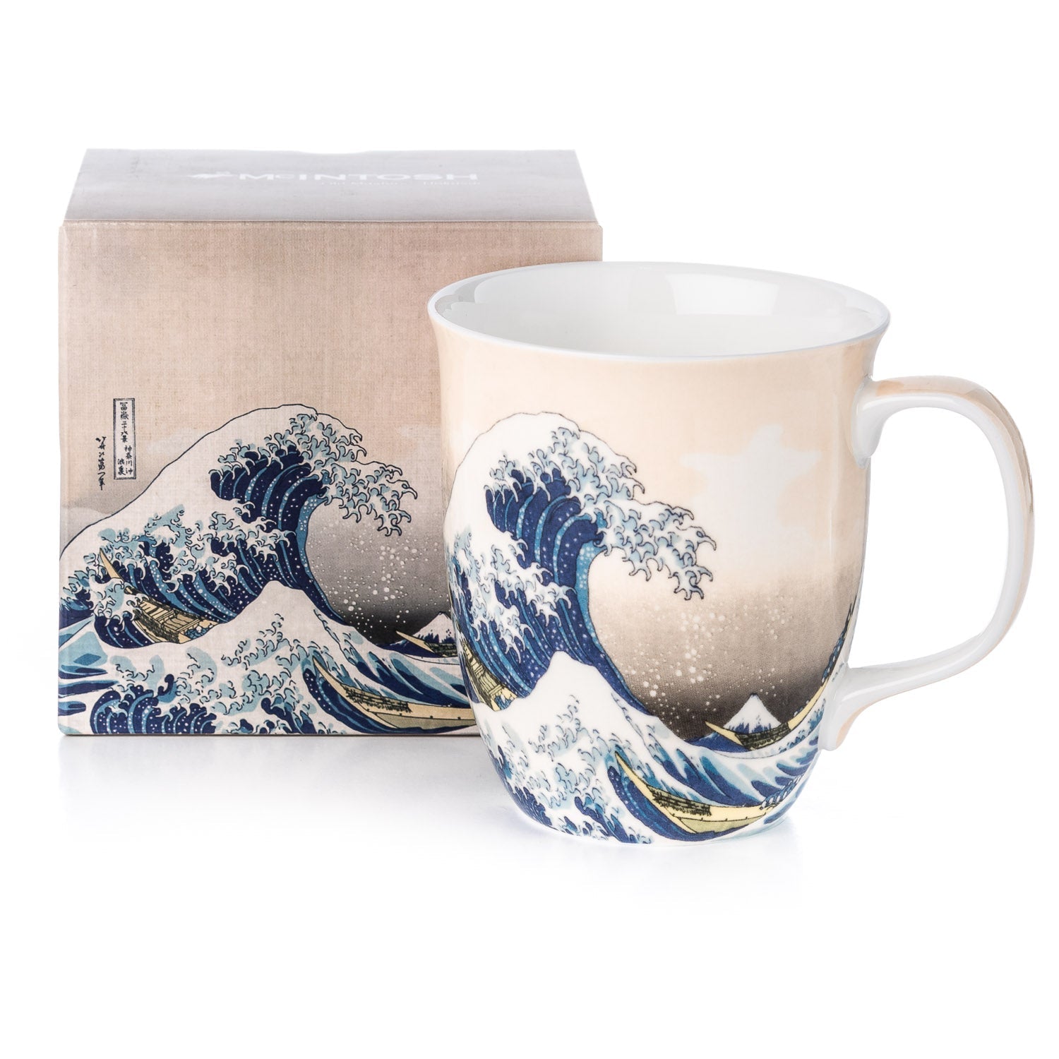 Hokusai The Great Wave Java Mug with matching gift box, fine bone china