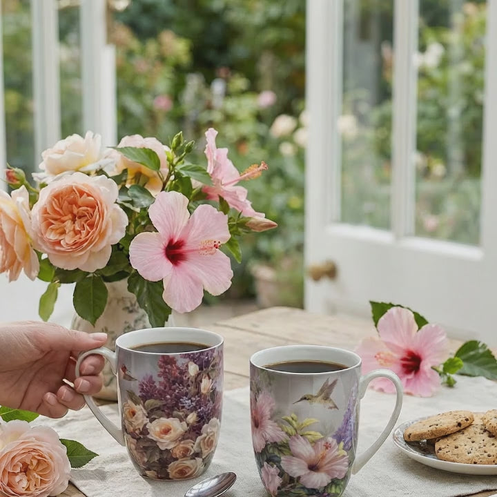 Colibris Lena Liu ensemble de 2 tasses