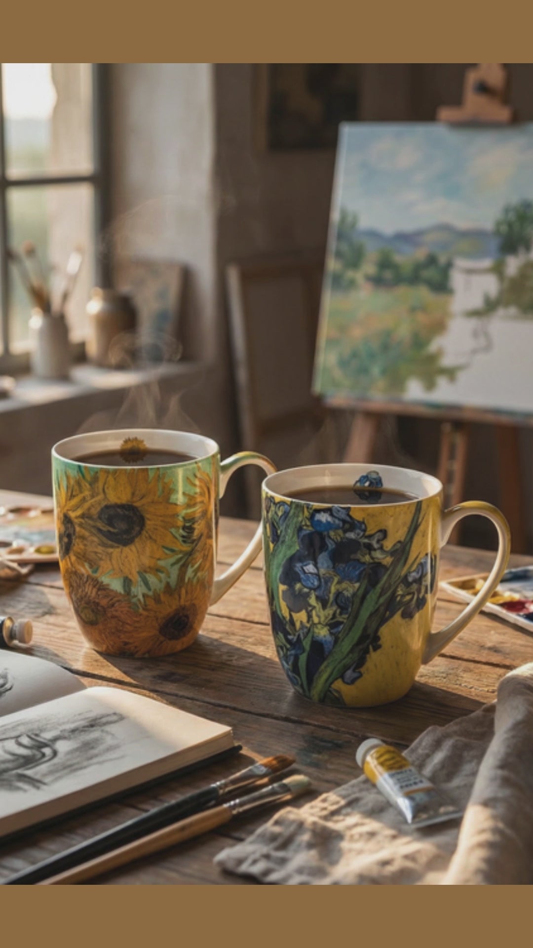 Paire de mugs Van Gogh Champs de blé