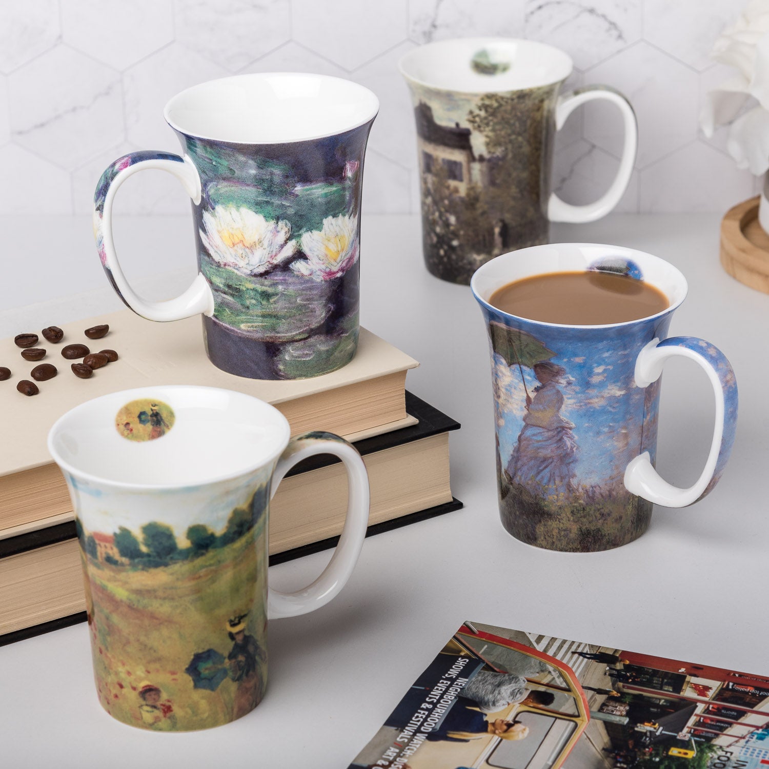 Ensemble de 4 tasses Monet