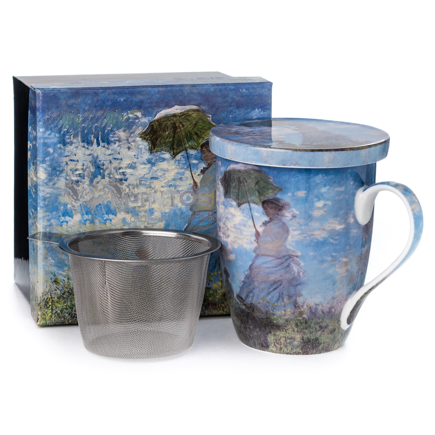 La Femme à l'ombrelle Monet tasse à thé avec infuseur et couvercle