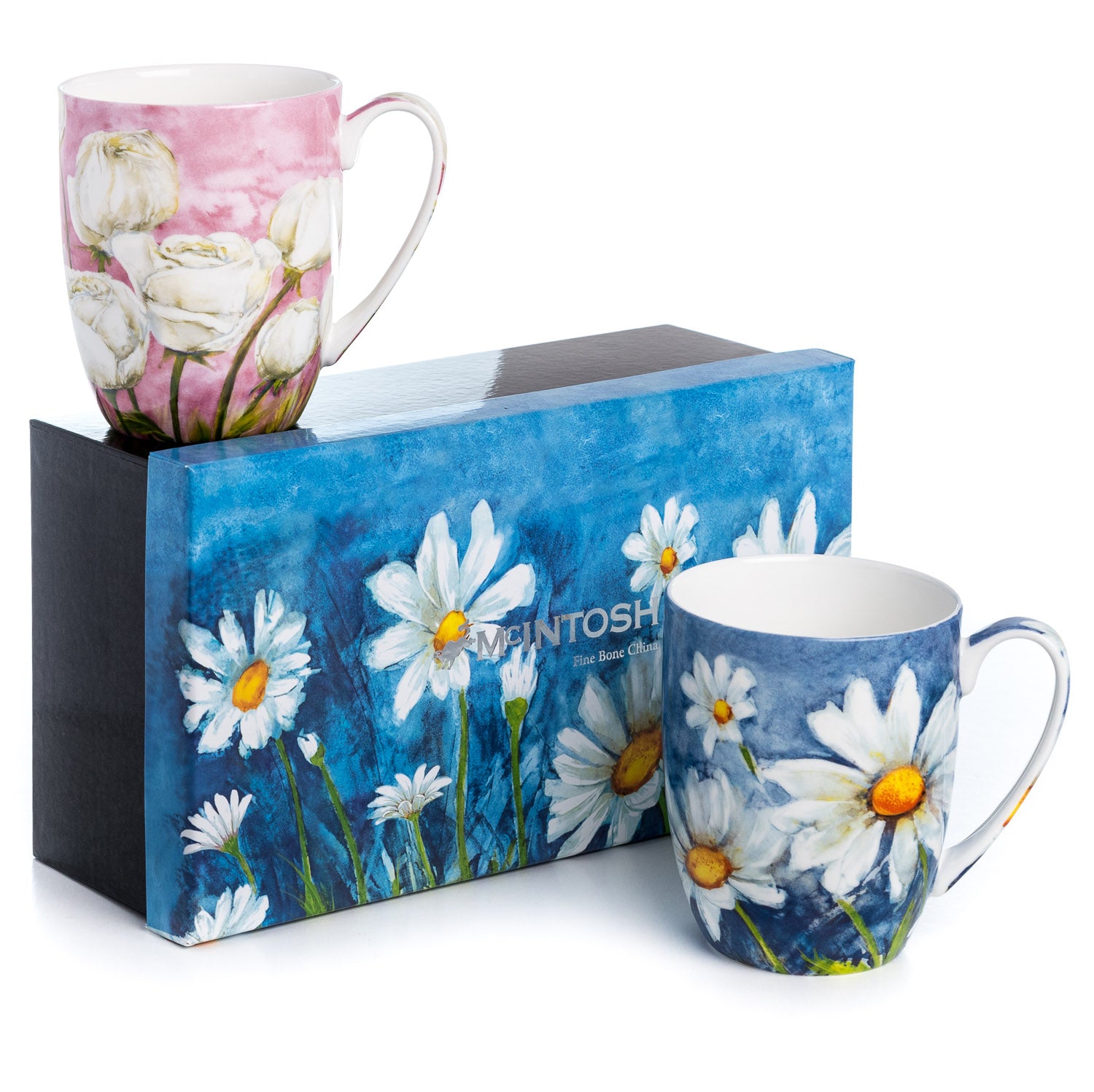 Morning Flowers Mug Pair