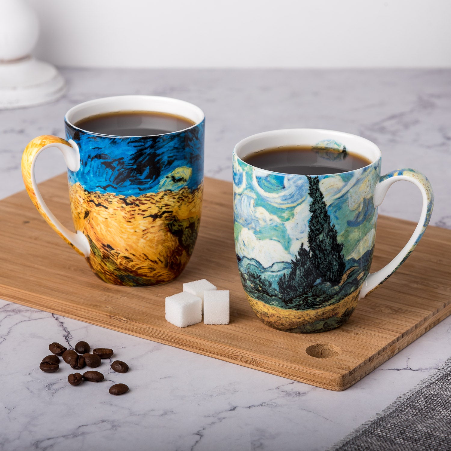 Paire de mugs Van Gogh Champs de blé