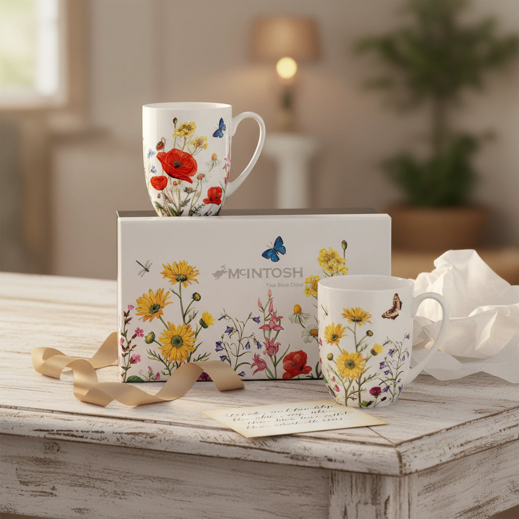 Paire de tasses Fleurs sauvages